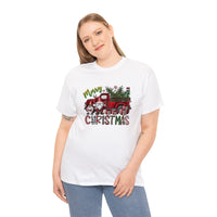 Merry Christmas Truck Funny Shirt - Christmas Funny Holiday Graphic T Shirt Short Sleeve Unisex Jersey Tee