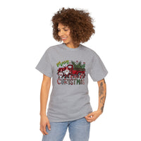 Merry Christmas Truck Funny Shirt - Christmas Funny Holiday Graphic T Shirt Short Sleeve Unisex Jersey Tee