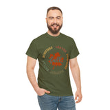 Fall Shirt - Bonfires Leaves Pumpkin Harvest Family - Unisex Heavy Cotton Tee