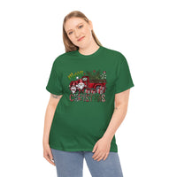 Merry Christmas Truck Funny Shirt - Christmas Funny Holiday Graphic T Shirt Short Sleeve Unisex Jersey Tee