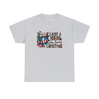 Just A Girl That Loves Christmas Shirt - Christmas Holiday Graphic T Shirt Short Sleeve Unisex Jersey Tee