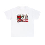 I Run On Coffee And Christmas Cheer Funny Shirt - Christmas Funny Holiday Graphic T Shirt Short Sleeve Unisex Jersey Tee