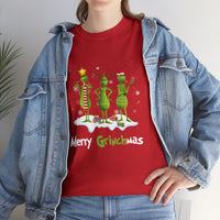 Merry GrinchMas Funny Shirt - Christmas Funny Holiday Graphic T Shirt, Christmas Shirt, Holiday Shirt - Short Sleeve Unisex