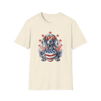 Patriotic Dachshund 4th of July - Unisex Softstyle T-Shirt