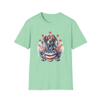 Patriotic Dachshund 4th of July - Unisex Softstyle T-Shirt