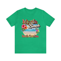 Myrtle Beach South Carolina Bella Canvas T Shirt - Ring Spun Unisex Jersey Short Sleeve T-Shirt