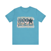 Peace Love Beach 2 - Bella Canvas Unisex Ring Spun Cotton Shirt