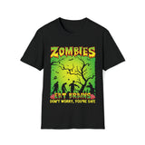 Zombies Eat Brains Shirt - Funny Shirt Unisex Softstyle T-Shirt