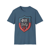 4th of July Shield - Unisex Softstyle T-Shirt