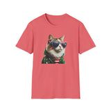 USA Cat 4th of July - Unisex Softstyle T-Shirt