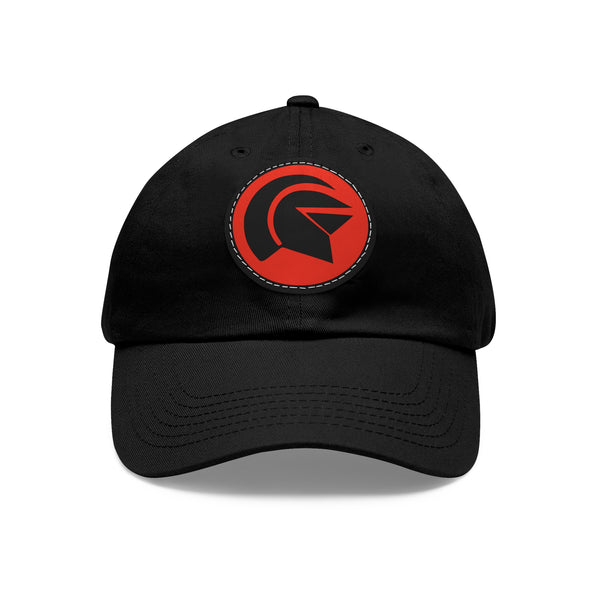 Knight Symbol Unstructured Hat with Leather Patch (Round)