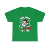 Santa Stop Judging Me Christmas Shirt - Christmas Holiday Graphic T Shirt Short Sleeve Unisex Jersey Tee