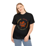 Fall Shirt - Bonfires Leaves Pumpkin Harvest Family - Unisex Heavy Cotton Tee