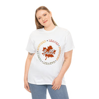 Fall Shirt - Bonfires Leaves Pumpkin Harvest Family - Unisex Heavy Cotton Tee