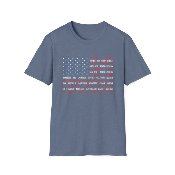 States Flag - Unisex Softstyle T-Shirt