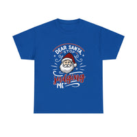 Santa Stop Judging Me Christmas Shirt - Christmas Holiday Graphic T Shirt Short Sleeve Unisex Jersey Tee