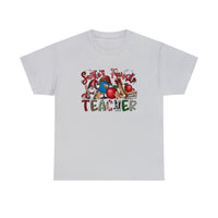 Santa's Favorite Teacher Funny Shirt - Christmas Funny Holiday Graphic T Shirt Short Sleeve Unisex Jersey Tee