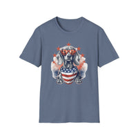 Patriotic Dachshund 4th of July - Unisex Softstyle T-Shirt