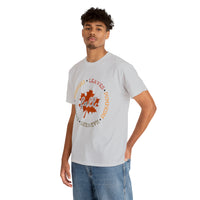 Fall Shirt - Bonfires Leaves Pumpkin Harvest Family - Unisex Heavy Cotton Tee