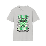 Feeling Luck Smiley Face St Patrick's Day Softstyle T Shirt - Funny Shirt, St Patties Shirt, Green Shirt