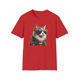 USA Cat 4th of July - Unisex Softstyle T-Shirt