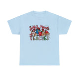 Santa's Favorite Teacher Funny Shirt - Christmas Funny Holiday Graphic T Shirt Short Sleeve Unisex Jersey Tee