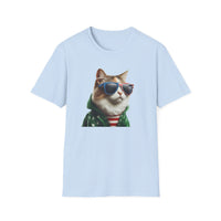 USA Cat 4th of July - Unisex Softstyle T-Shirt