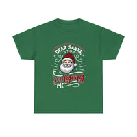 Santa Stop Judging Me Christmas Shirt - Christmas Holiday Graphic T Shirt Short Sleeve Unisex Jersey Tee