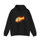 Flaming Baseball Hoodie - Baseball Hoodie, Baseball Gift, Baseball Lover, Game Day, Baseballer, Baseball Life - Unisex Heavy Blend