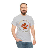 Fall Shirt - Bonfires Leaves Pumpkin Harvest Family - Unisex Heavy Cotton Tee