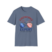 Fireworks Expert 4th of July - Unisex Softstyle T-Shirt