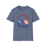 Fireworks Expert 4th of July - Unisex Softstyle T-Shirt