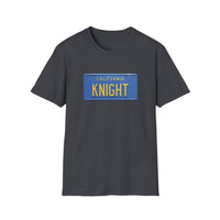 "KNIGHT" Knight Rider Kitt License Plate - Unisex Softstyle T-Shirt