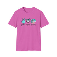 Peace Love Beach - Unisex Softstyle T-Shirt