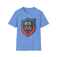 4th of July Shield - Unisex Softstyle T-Shirt