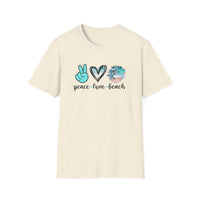 Peace Love Beach - Unisex Softstyle T-Shirt