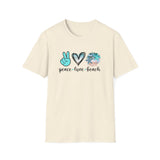 Peace Love Beach - Unisex Softstyle T-Shirt