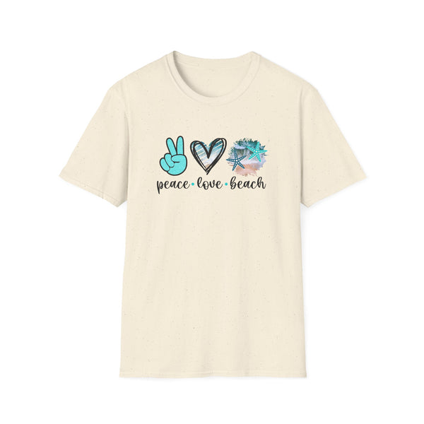 Peace Love Beach - Unisex Softstyle T-Shirt