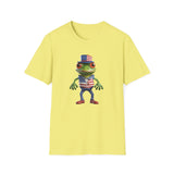 USA Frog 4th of July Shield - Unisex Softstyle T-Shirt