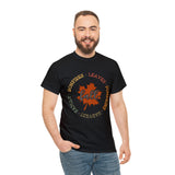 Fall Shirt - Bonfires Leaves Pumpkin Harvest Family - Unisex Heavy Cotton Tee