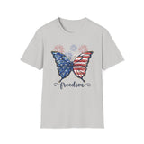 Butterfly Freedom 4th of July - Unisex Softstyle T-Shirt