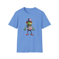 USA Frog 4th of July Shield - Unisex Softstyle T-Shirt