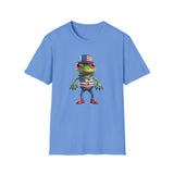 USA Frog 4th of July Shield - Unisex Softstyle T-Shirt