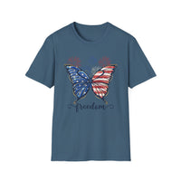 Butterfly Freedom 4th of July - Unisex Softstyle T-Shirt