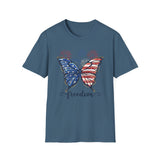 Butterfly Freedom 4th of July - Unisex Softstyle T-Shirt