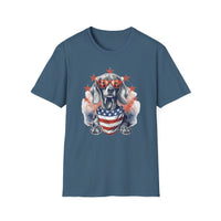 Patriotic Dachshund 4th of July - Unisex Softstyle T-Shirt