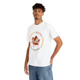 Fall Shirt - Bonfires Leaves Pumpkin Harvest Family - Unisex Heavy Cotton Tee