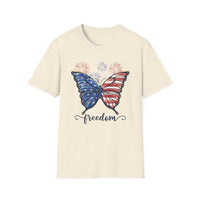 Butterfly Freedom 4th of July - Unisex Softstyle T-Shirt