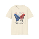Butterfly Freedom 4th of July - Unisex Softstyle T-Shirt