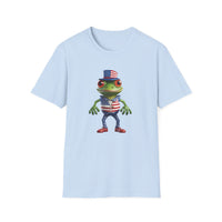 USA Frog 4th of July Shield - Unisex Softstyle T-Shirt